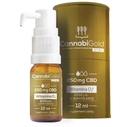 CannabiGold Limited Edition Vital CBD+D3 250 12ml HemPoland cena 79,00zł