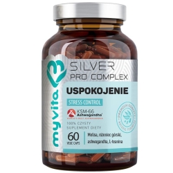 MyVita Silver Pure Uspokojenie Pro Complex Stress Control 60kapsułek + próbki gratis  cena 42,90zł