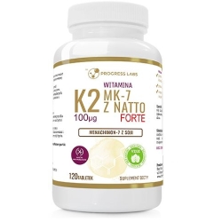 Progress Labs Witamina K2 MK7 Natto Forte 100mcg 120tabletek cena 19,90zł