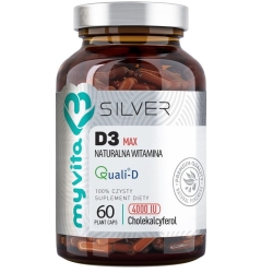 Myvita Silver Pure Witamina D3 4000IU MAX 60kapsułek cena 29,90zł