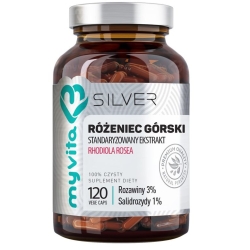 Myvita Silver Pure Różeniec górski 120kapsułek cena 65,00zł