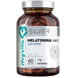 Myvita Silver Pure Melatonina forte 1mg 60kapsułek cena 29,90zł