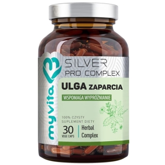 Myvita Silver Pure Ulga Zaparcia 30kapsułek cena 27,00zł