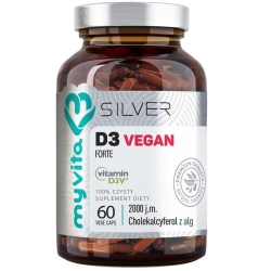 MyVita Silver Pure Witamina D3 VEGAN 2000IU 60kapsułek cena 36,00zł