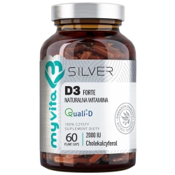 MyVita Silver Pure Witamina D3 forte 2000IU 60kapsułek cena 29,90zł