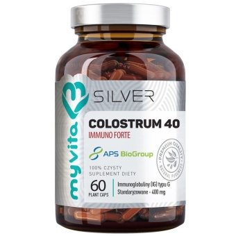 Myvita Silver Pure Colostrum 40 Immuno Forte 60kapsułek cena 49,90zł