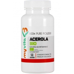 Myvita Acerola BIO proszek 50g cena 27,49zł