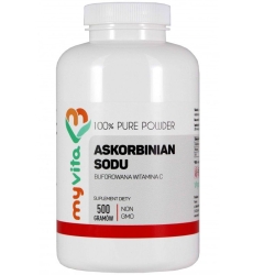 MyVita Askorbinian sodu (Buforowana Witamina C) proszek 500g cena 53,29zł