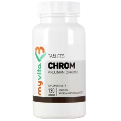 Myvita Chrom (pikolinian) 200mcg 120tabletek cena 20,49zł