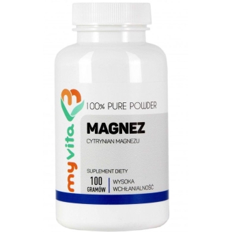 MyVita Magnez cytrynian magnezu proszek 100g cena 18,95zł