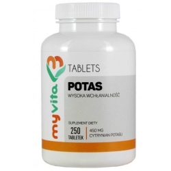 Myvita Potas 450mg 250tabletek cena 29,95zł