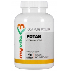 Myvita Potas (cytrynian) proszek 250g cena 24,95zł