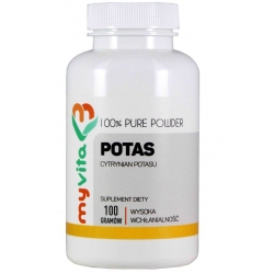Myvita Potas (cytrynian) proszek 100g cena 18,90zł
