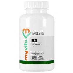 Myvita Witamina B3 (niacyna) 50mg 250tabletek cena 31,95zł