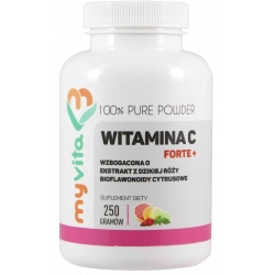MyVita Witamina C Forte PLUS (bioflawonoidy cytrusowe, dzika róża) proszek 250g cena 25,95zł