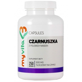 MyVita Olej z czarnuszki 500mg 250kapsułek cena 66,95zł