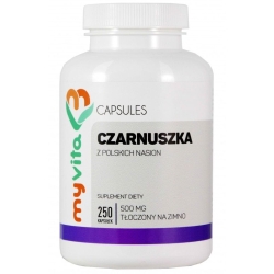 MyVita Olej z czarnuszki 500mg 250kapsułek cena 66,95zł