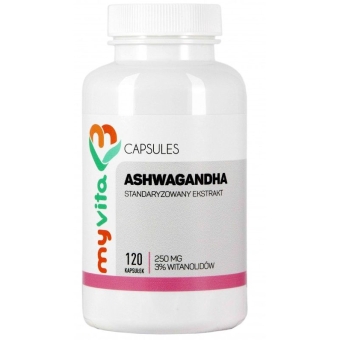 MyVita Ashwagandha 250mg 120kapsułek cena 30,95zł