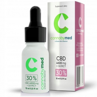 Olejek konopny CBD 30% RAW Oil + MCT 4500mg, 15ml CannabyMed cena 695,00zł
