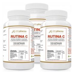 3 x Rutina C Max 1000mg rutyna 120kapsułek Vcaps Alto Pharma cena 99,00zł