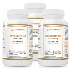 3 x Witamina D3 2000j.m 120tabletek Alto Pharma cena 51,00zł