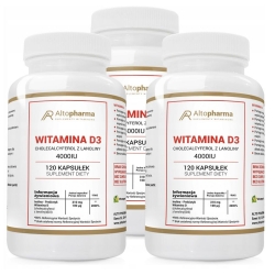 3 x Witamina D3 4000IU 100mcg SENIOR 120kapsułek Vcaps Alto Pharma cena 81,00zł