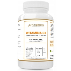 Witamina D3 2000IU + prebiotyk 120kapsułek Alto Pharma cena 21,99zł