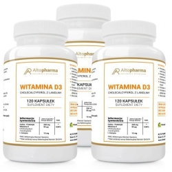 3 x Witamina D3 2000IU + prebiotyk 120kapsułek Alto Pharma cena 54,00zł