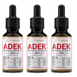 3 x Naturalna witamina ADEK Forte w oleju z oliwek krople 30ml Alto Pharma cena 141,00zł