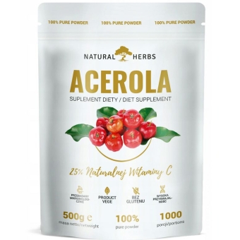 Natural Herbs Acerola naturalna witamina C w proszku 500g Alto Pharma cena 62,90zł