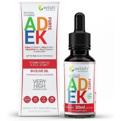 Wish Pharmaceutical Naturalna witamina ADEK Forte w oleju z olwiek krople 30ml cena 49,00zł
