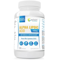 Wish Pharmaceutical Kwas Alfa Liponowy ALA 200mg Vege 120kapsułek cena 35,90zł