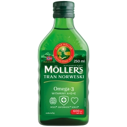 Moller's Tran Norweski smak naturalny 250ml Orkla Care cena 39,99zł