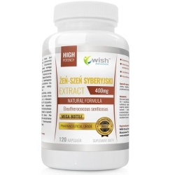 Wish Pharmaceutical Żeń Szeń Syberyjski 400mg ekstrakt 20:1 120kapsułek + próbki gratis  cena 30,90zł