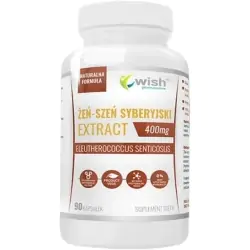 Wish Pharmaceutical Żeń Szeń Syberyjski 400mg ekstrakt 20:1 90kapsułek DATA: 11/2026 cena 32,00zł