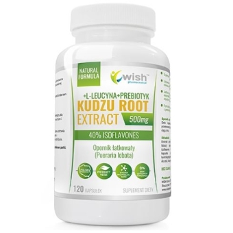 Wish Pharmaceutical Kudzu Root Extract 500mg 40% isoflavones 120kapsułek cena 49,90zł