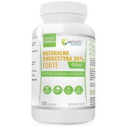 Kwercetyna naturalna 400mg 98% perełkowiec japoński 120kapsułek Wish Pharmaceutical cena 89,00zł