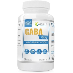 GABA 750mg kwas gamma-aminomasłowy 120kapsułek Vcaps Wish Pharmaceutical cena 40,90zł