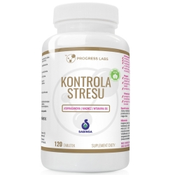 Kontrola Stresu Ashwagandha + Magnez + Witamina B6 120tabletek Progress Labs cena 31,99zł