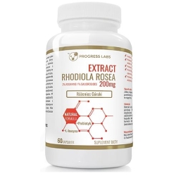 Rhodiola Różeniec Górski 200mg ekstrakt 3% Rosawin i 1% Salidrozydów 60kapsułek Progress Labs cena 28,90zł