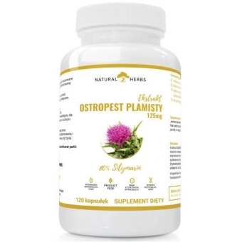 Natural Herbs Ostropest plamisty 125mg 60kapsułek Produkt Vege Alto Pharma PROMOCJA cena 24,90zł