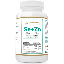 Selen Organiczny 200mcg + Cynk 15mg+ Prebiotyk 120kapsułek Alto Pharma cena 26,85zł