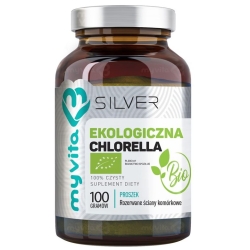 MyVita Silver Pure Ekologiczna Chlorella BIO proszek 100g cena 34,00zł