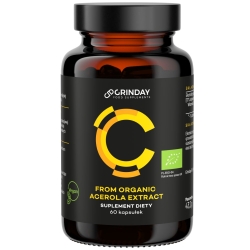 Grinday C from organic acerola extrakt witamina C 60kapsułek cena 59,99zł