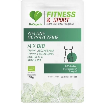 BeOrganic SuperFood Fitness & Sport Zielone MIX BIO proszek 100g cena 26,00zł