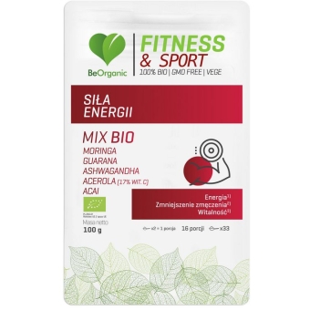 BeOrganic SuperFood Fitness & Sport Siła energii MIX BIO proszek 100g cena 26,00zł