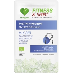 BeOrganic FITNESS & SPORT Potreningowe uzupełnienie MIX BIO w proszku 100g cena 26,00zł