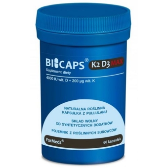 Formeds Bicaps K2 D3 (200 µg, 4000IU) MAX 60kapsułek cena 79,99zł
