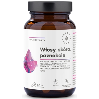Aura Herbals Kolagen Rybi NatiCol 800 mg (Włosy, Skóra, Paznokcie) 60kapsułek cena 35,90zł