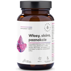 Aura Herbals Kolagen Rybi NatiCol 800 mg (Włosy, Skóra, Paznokcie) 60kapsułek cena 35,90zł